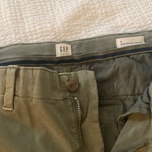 Gap Khaki Green Girlfriend Chinos